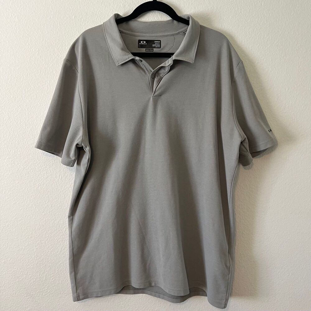 Oakley Hydrolix Gray Golf Polo Shirt XL